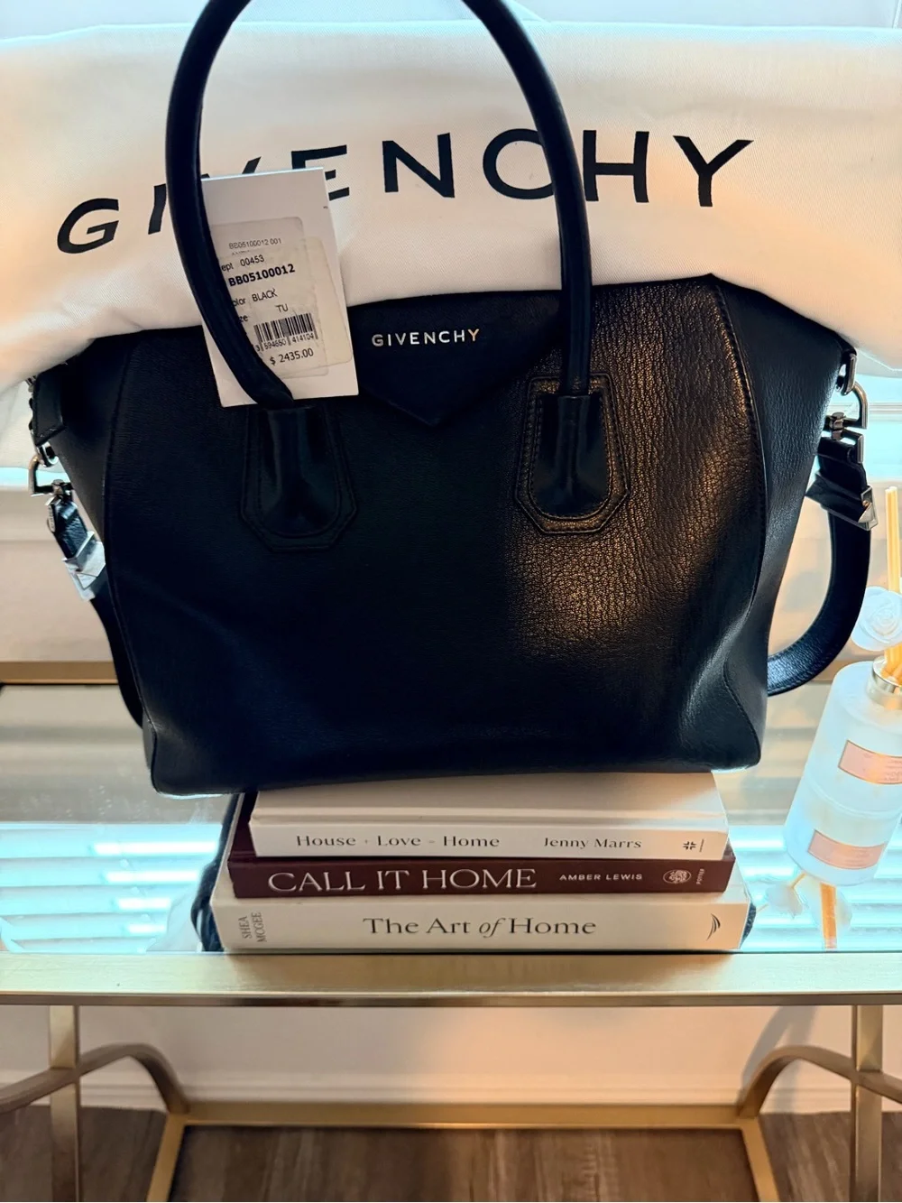 Givenchy Black Leather Satchel with Top Handles